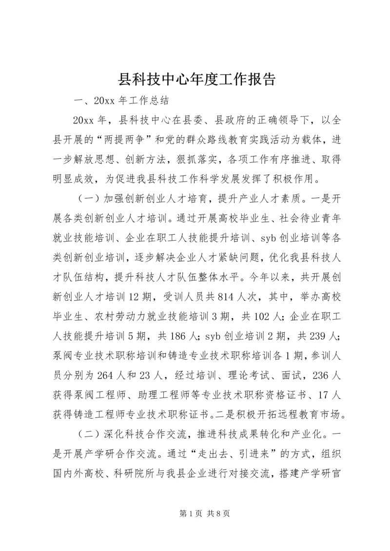 县科技中心年度工作报告.docx