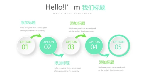 绿色时尚微立体述职报告商务通用PPT动态模板