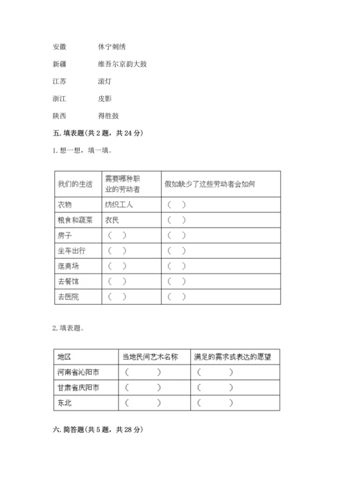 部编版四年级下册道德与法治《期末测试卷》及完整答案（精选题）.docx