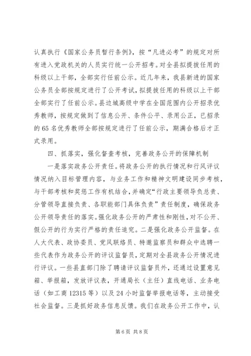 县政务公开工作情况汇报.docx