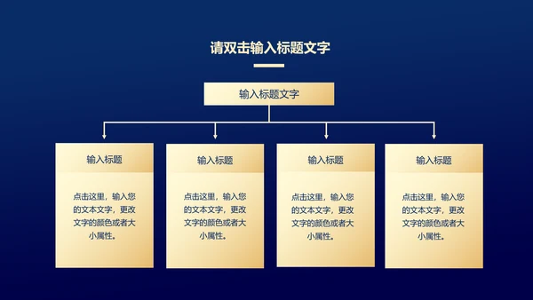 蓝金配色项目启动仪式通用PPT模板