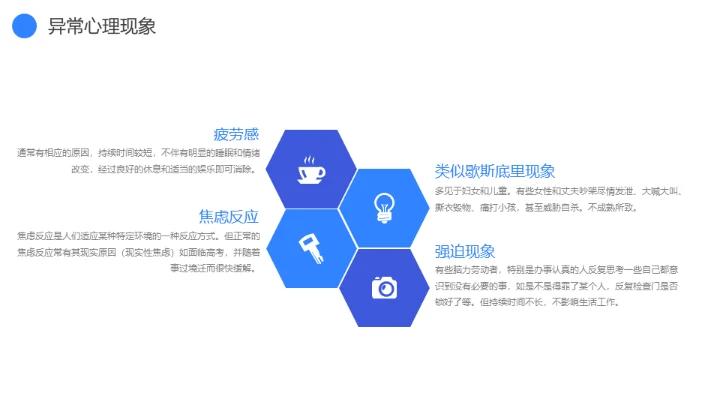 蓝灰色企业心理健康通用PPT模板