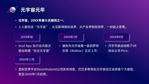 蓝紫色元宇宙培训课件