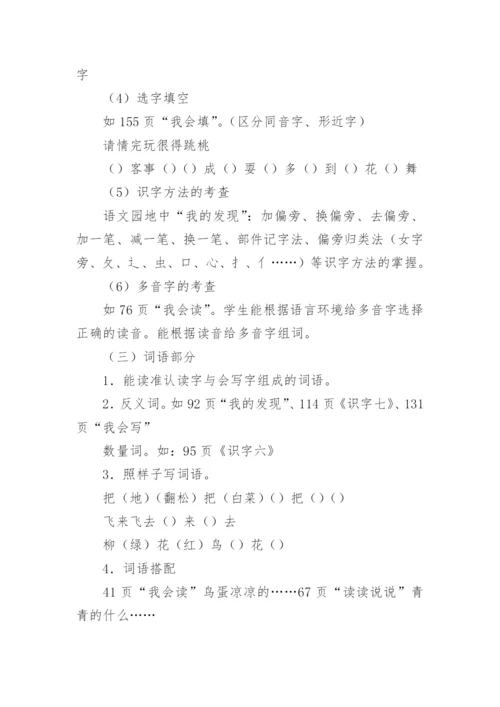 一年级下册语文期末复习计划.docx