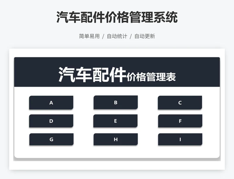 汽车配件价格管理系统