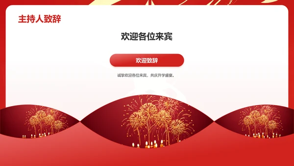 红色喜庆风金榜题名——升学宴PPT模板
