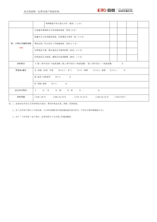 广告公司所有岗位绩效考核表.docx