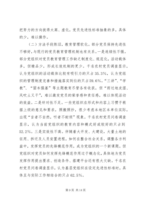 对保持农村基层党员队伍先进性的实践与思考.docx
