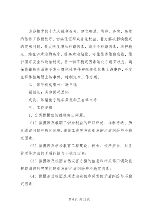 镇做好“两会”和党的十九大期间信访维稳工作方案.docx