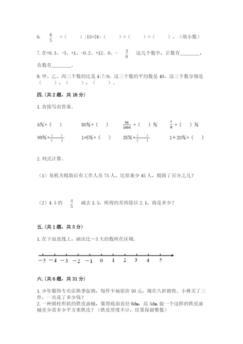 青岛版六年级数学下册期末测试题精品附答案.docx