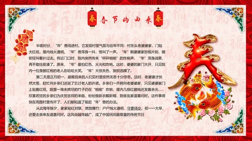 春节习俗传统文化PPT模板