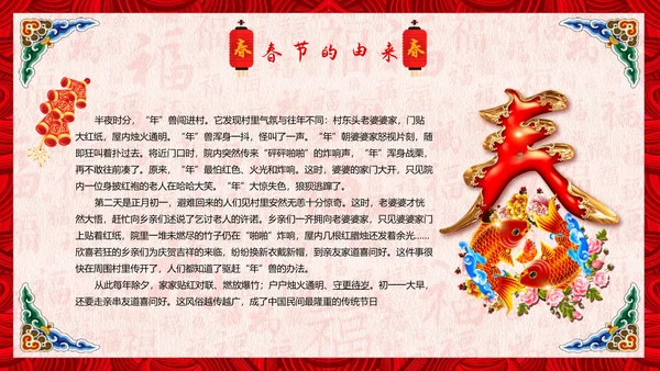 春节习俗传统文化PPT模板