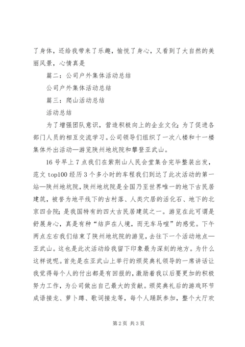 公司登山活动总结.docx