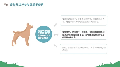 插画风宠物经济行业前景分析报告PPT