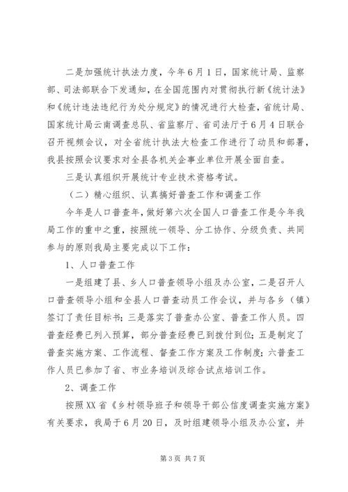 统计局上半年工作总结和下半年工作计划_1 (2).docx