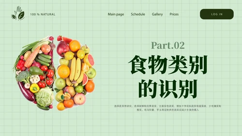 简约营养师培训实拍果蔬中国居民膳食指南PPT模板全民营养周