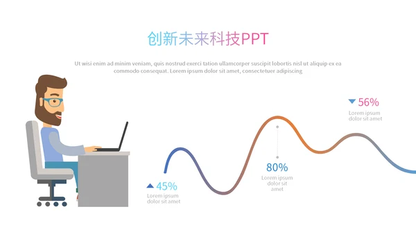 彩色渐变创新未来科技通用PPT模板