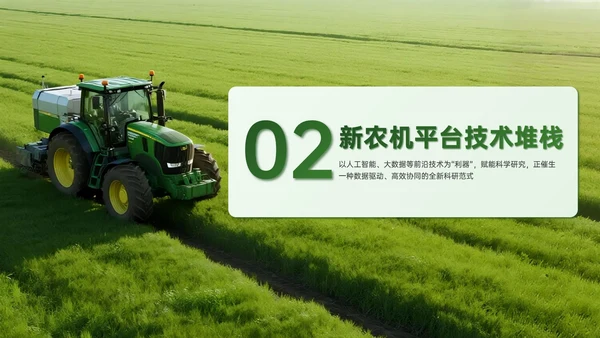 绿色商务风智慧聚农机赋能科研创新之路PPT