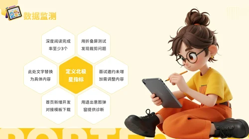 橙黄色3D风艺术设计师个人作品集PPT模板
