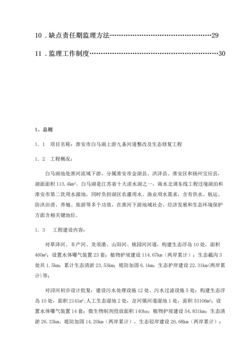 河道整治及生态修复综合重点工程监理综合规划.docx