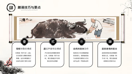 黑色古风诗词朗诵大赛通用PPT模板