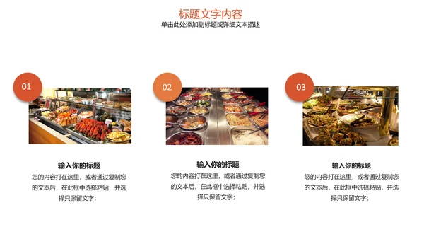 饮食餐厅自助餐美食动态ppt模板