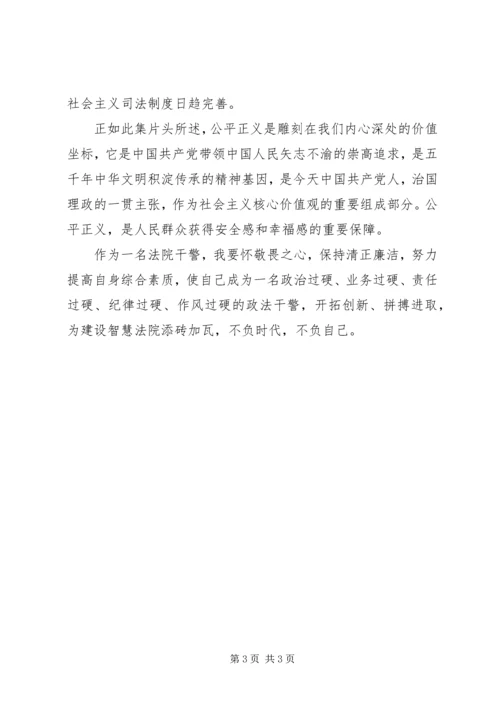 维护社会公平正义观后体会.docx