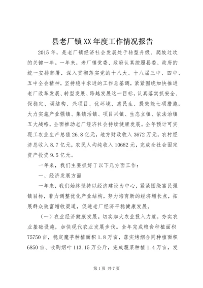 县老厂镇XX年度工作情况报告.docx