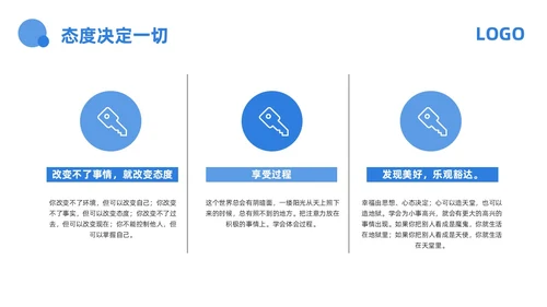 蓝色商务心态决定命运PPT模板宣传PPT动态PPT情绪管情绪管理