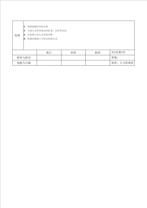 岗位说明书校企合作部