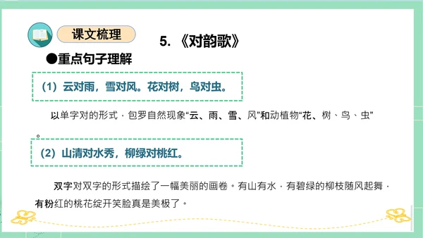 2023-2024学年统编版一年级语文上册第一单元（复习课件）