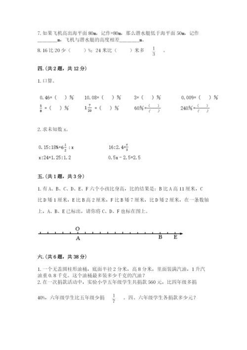 青岛版六年级数学下学期期末测试题精品【易错题】.docx