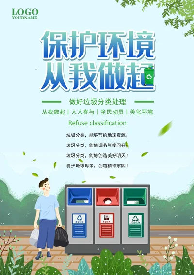 垃圾分类保护环境社区宣传