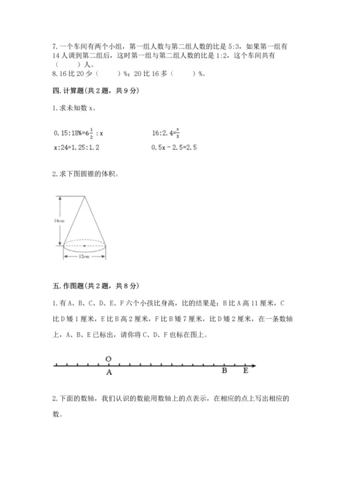 人教版六年级下册数学期末测试卷及一套参考答案.docx