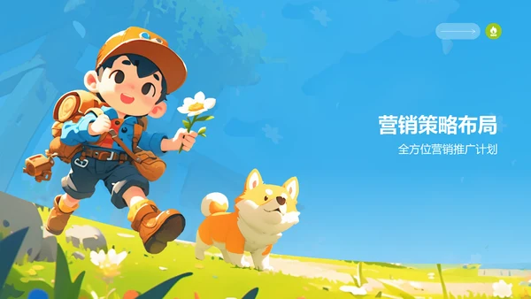 蓝色插画风户外露营活动策划方案PPT模板