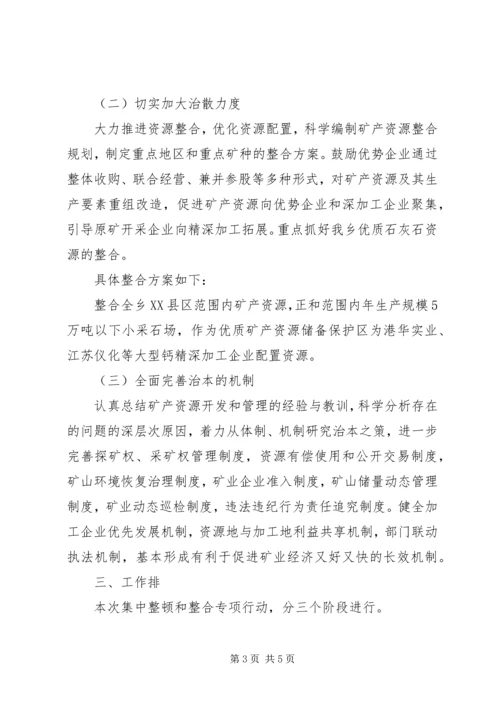 资源开发秩序整合行动方案.docx