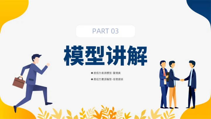 蓝色黄色双色插画风人才盘点实施计划人力资源管理工作总结PPT