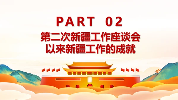 第三次中央新疆工作座谈会PPT模版