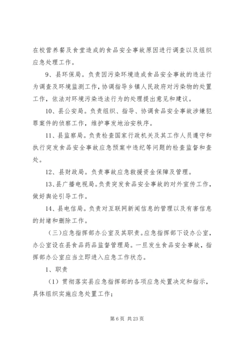 鲤鱼江镇食品药品安全突发事故应急预案 (2).docx