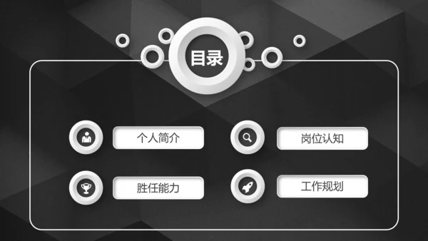 黑色沉稳大气岗位竞聘求职竞聘PPT模板