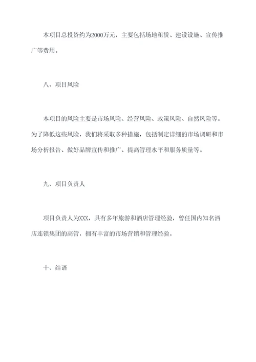 挑战杯旅游乡村振兴计划书