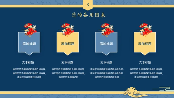 中式国潮风述职报告工作总结PPT模板