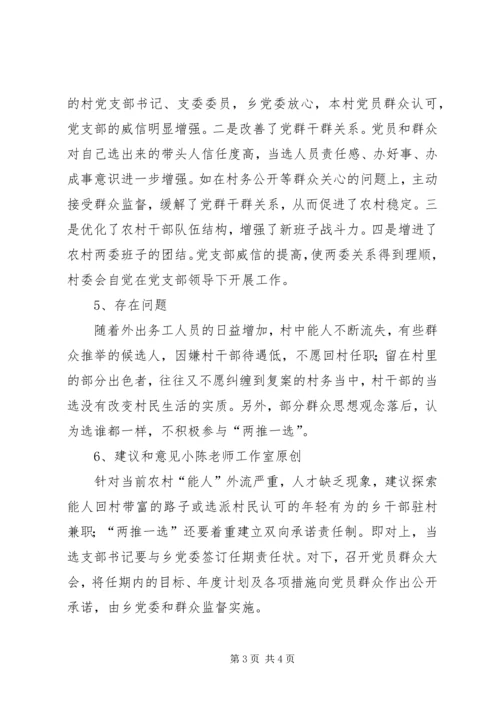 某乡试行村党支部换届选举情况汇报.docx