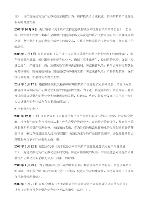 中国资产证券化市场大事记.docx
