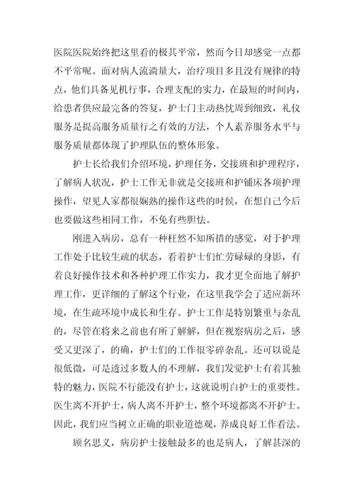 护理专业内科实习报告