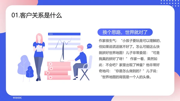 轻商务风格企业客户关系管理PPT模板