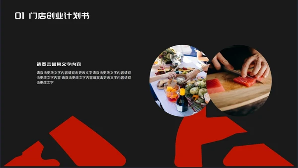 黑色时尚风门店创业计划书PPT模板