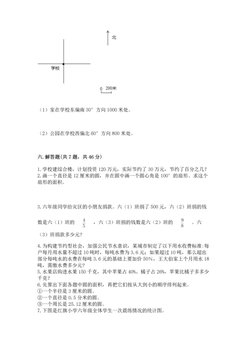 小学数学六年级上册期末测试卷附参考答案【突破训练】.docx