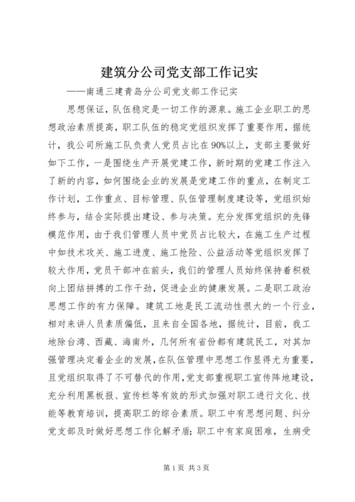 建筑分公司党支部工作记实.docx