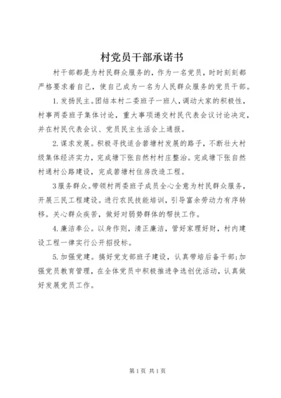 村党员干部承诺书 (2).docx